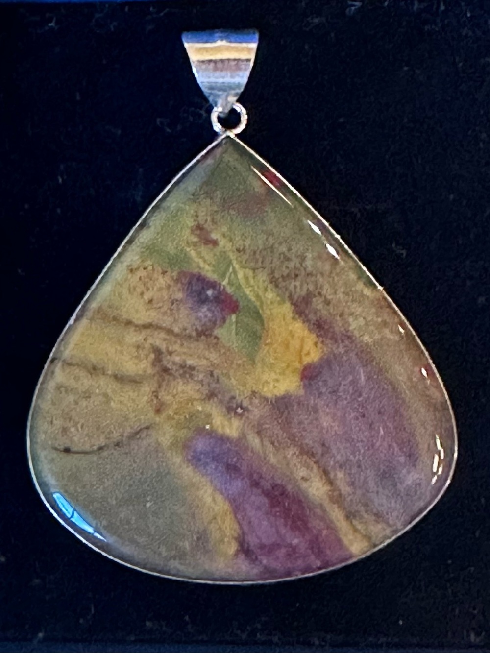 Sterling Silver Yellow Bloodstone Pendant